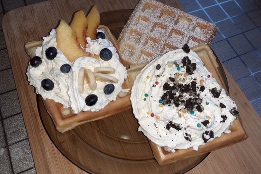 Home baking – Delicious sponge waffles